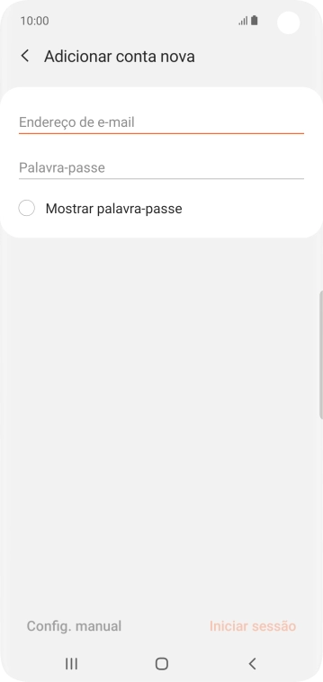 Prima Endereço de e-mail e introduza o seu endereço de e-mail Vodafone.