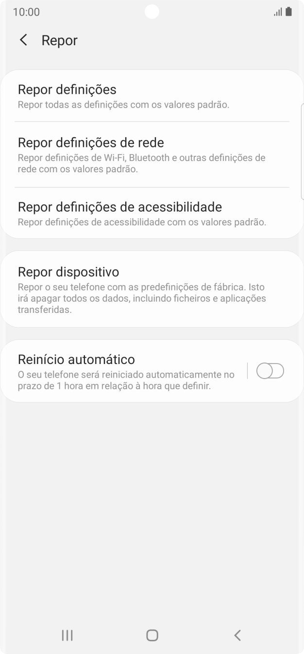 Prima Repor dispositivo.