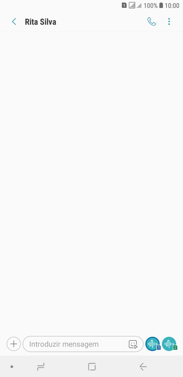 Prima o campo de escrita e escreva o texto da sua mensagem multimédia.