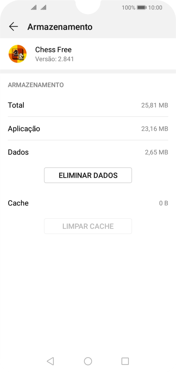 Prima a tecla de início para terminar e voltar ao ecrã inicial.