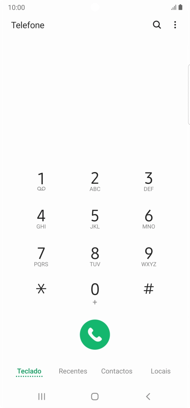 Prima o ícone de menu.