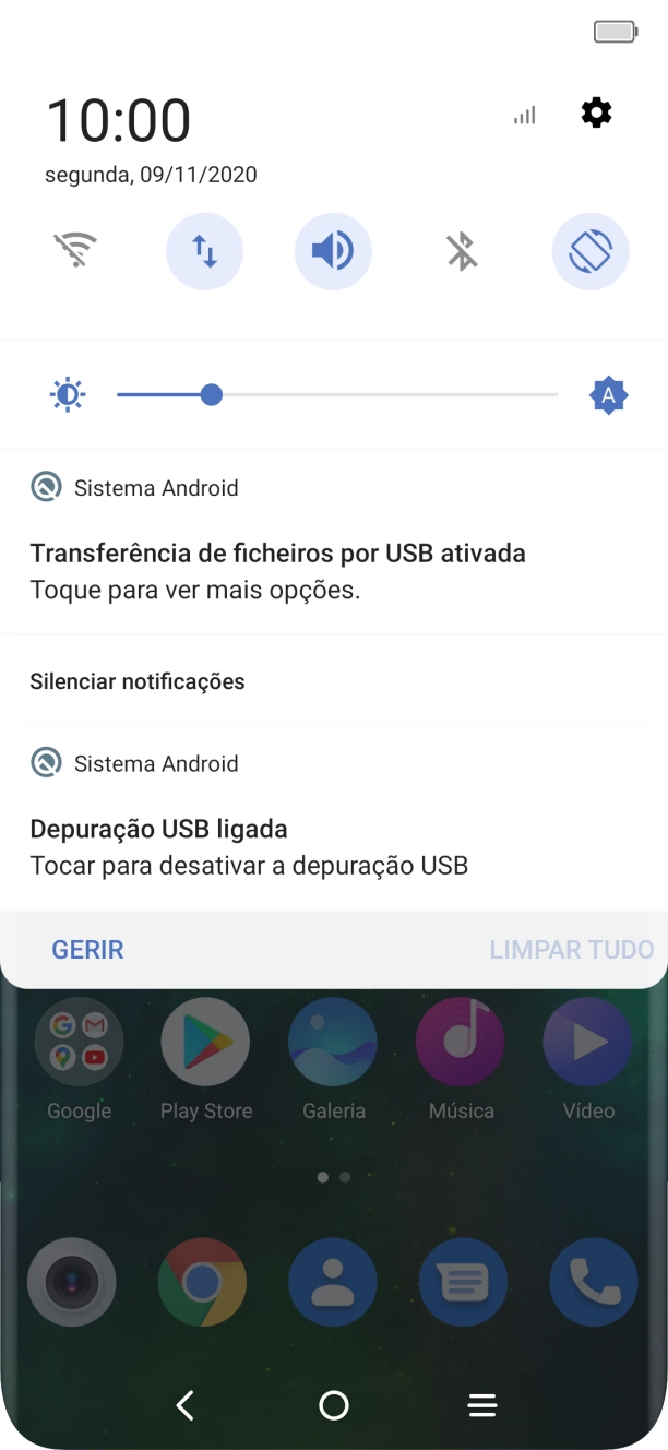 Prima Toque para ver mais opções..
