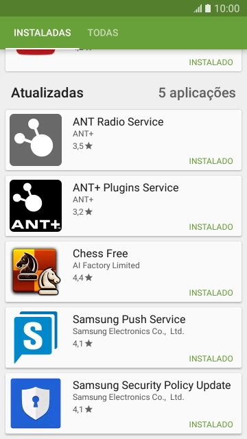 Prima a app pretendida.