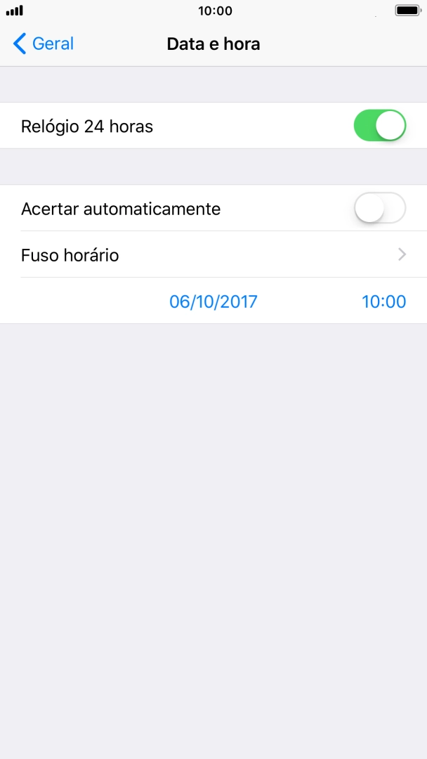 Prima o indicador junto a Acertar automaticamente para ativar a função.
