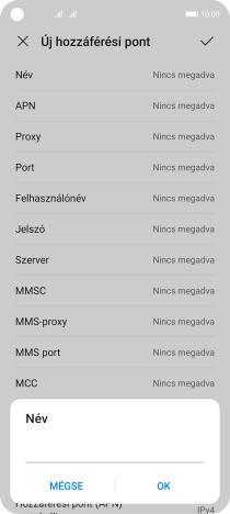 Írd be azt, hogy One Internet, és válaszd az OK lehetőséget.