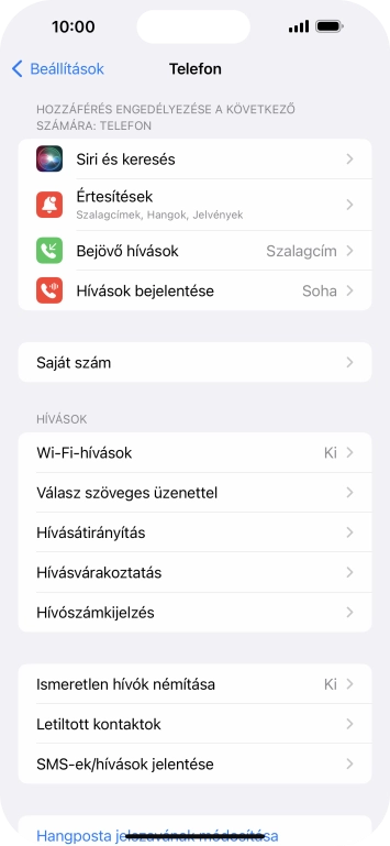 Válaszd a Hívásvárakoztatás lehetőséget.