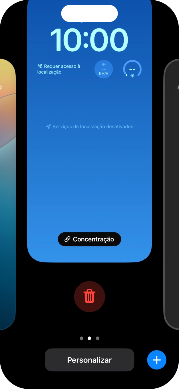 Prima o ícone para apagar.