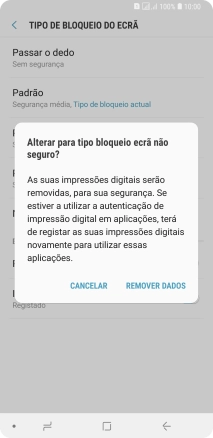 Prima REMOVER DADOS.