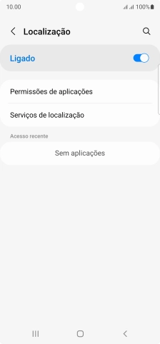 Prima Permissões de aplicações.