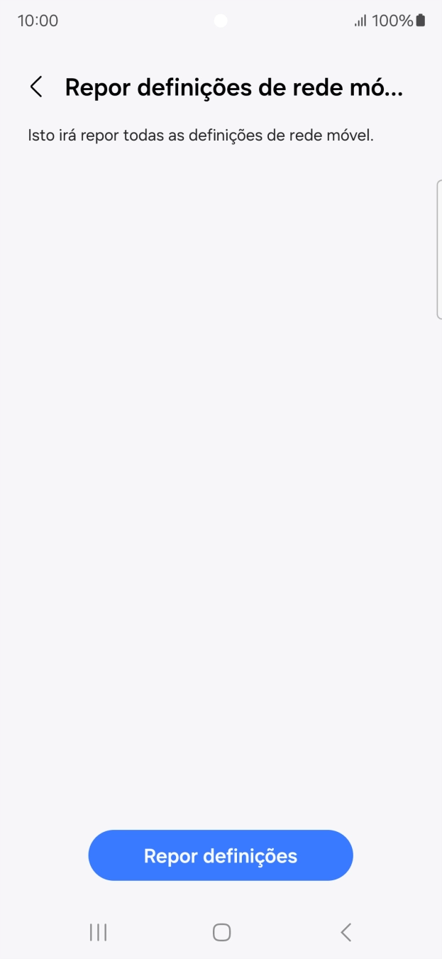 Prima Repor definições.