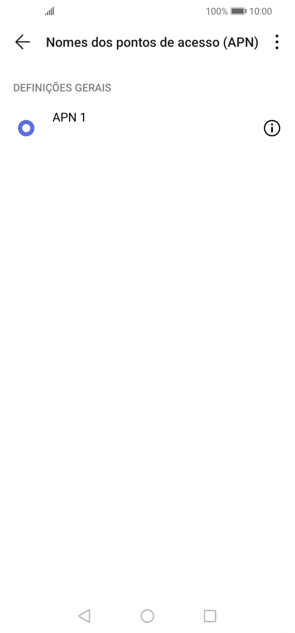 Prima o ícone de menu.