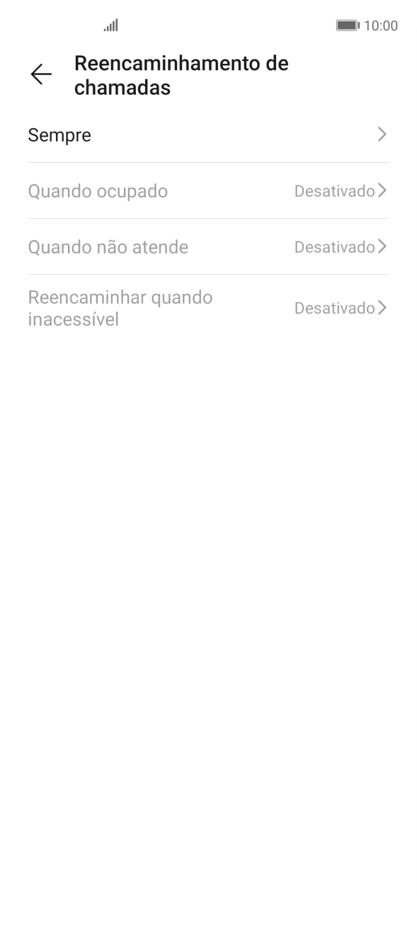 Prima o tipo de desvio pretendido.