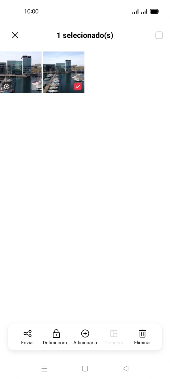 Prima o ícone para selecionar todos.