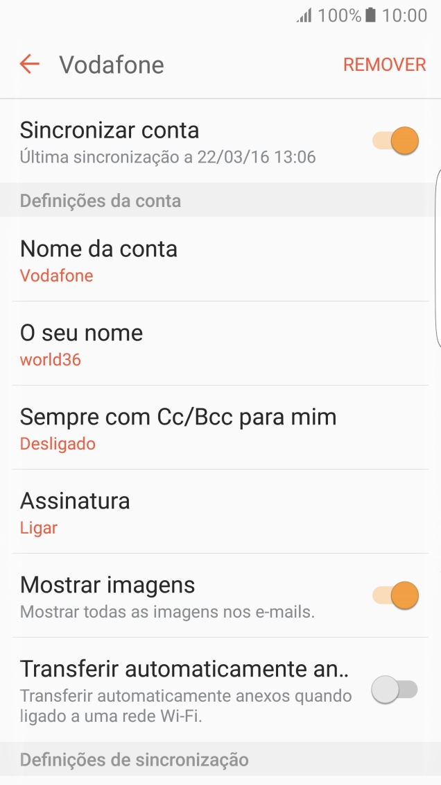 Prima O seu nome, e introduza o seu nome.
