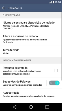 Prima a tecla de início para voltar ao ecrã inicial.