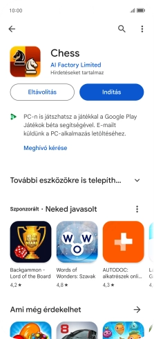 Húzd az ujjad felfelé a kijelző aljáról, hogy visszatérj a kezdőképernyőhöz.