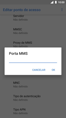 Introduza 80 e prima OK.