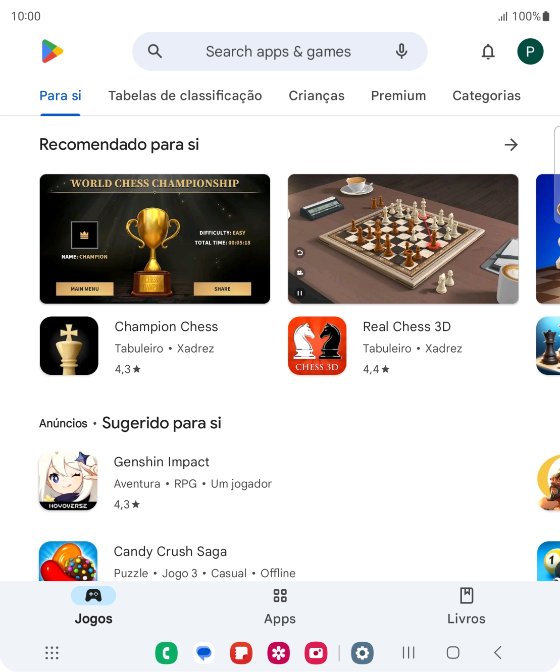 Prima o ícone de perfil.