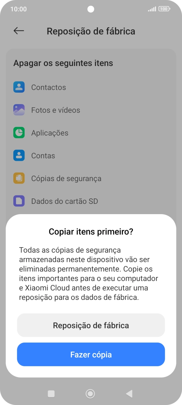 Prima Reposição de fábrica.