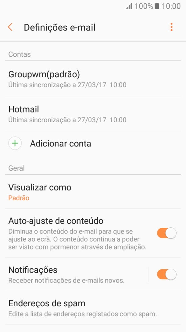 Prima a conta pretendida.