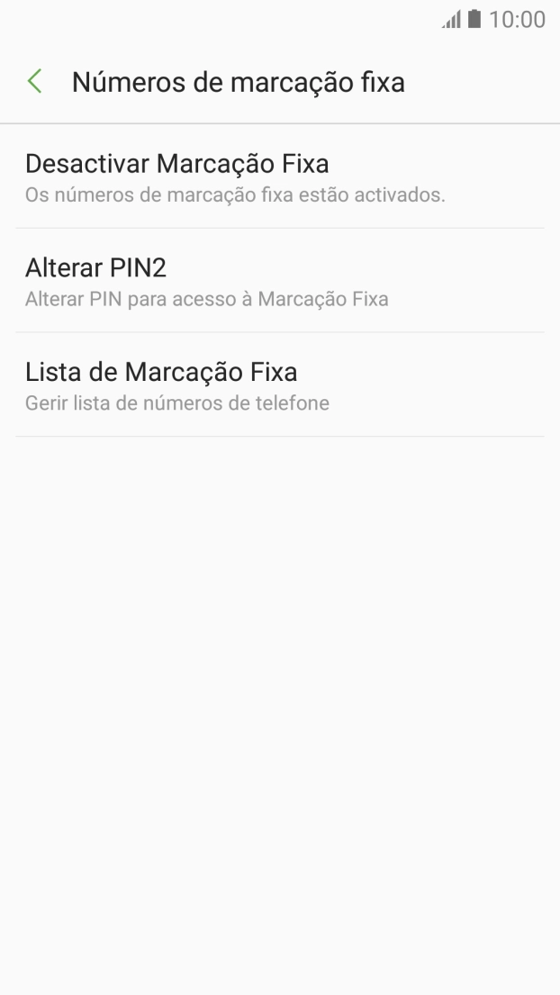 Prima Desactivar Marcação Fixa para desativar a marcação permitida.