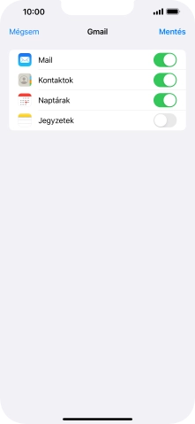 Amennyiben a kijelzőn ez a képernyőkép látható, az e-mail-fiókodat felismerte a rendszer, és automatikusan beállította. Kövesd a képernyőn megjelenő utasításokat  további adatok csatolásához, és fejezd be az új fiók létrehozását.
