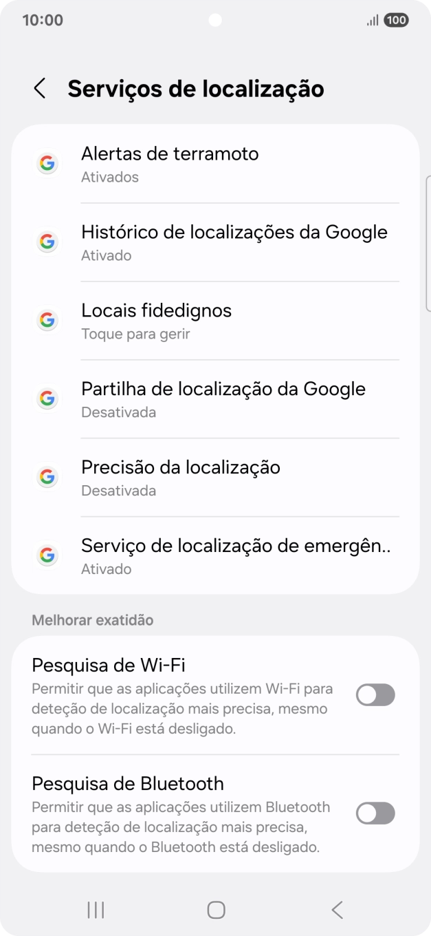 Prima Precisão da localização.