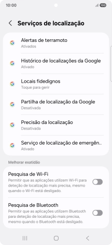 Prima Precisão da localização.