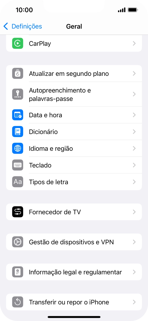 Prima Transferir ou repor o iPhone.