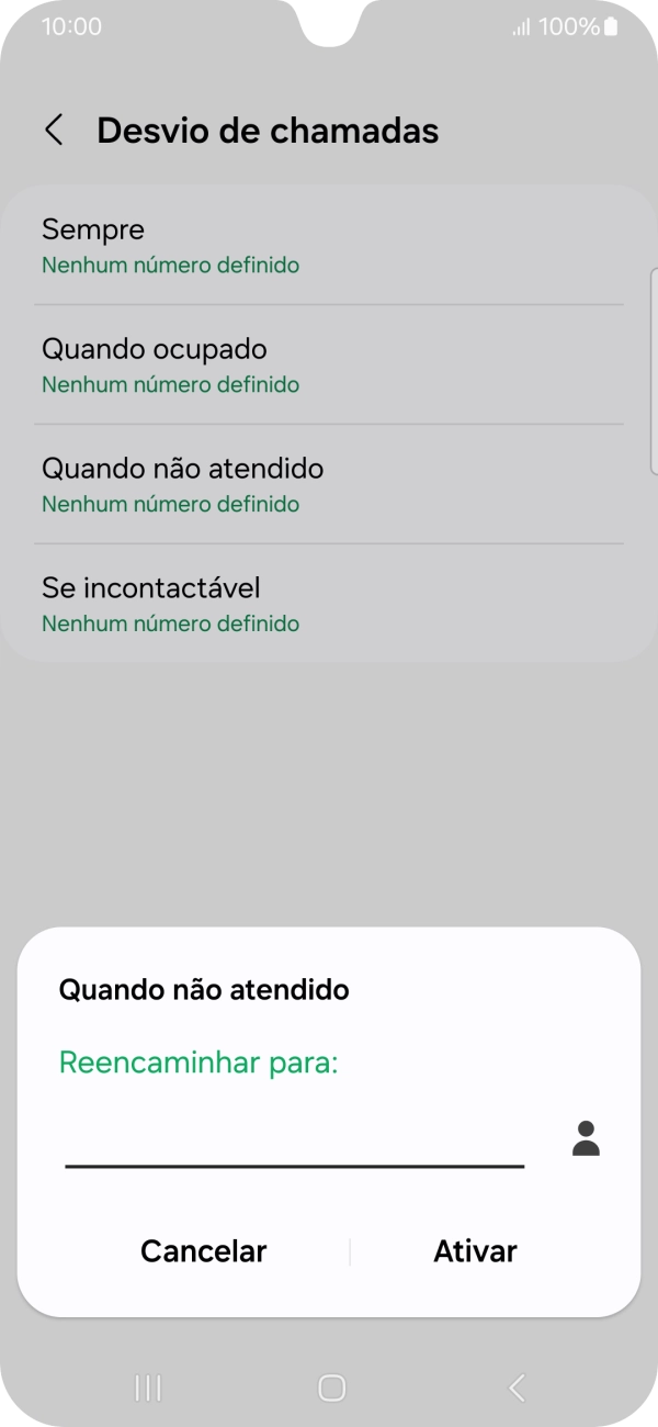 Introduza 123 e prima Ativar.