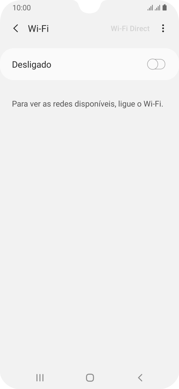 Prima o indicador para ativar a função.