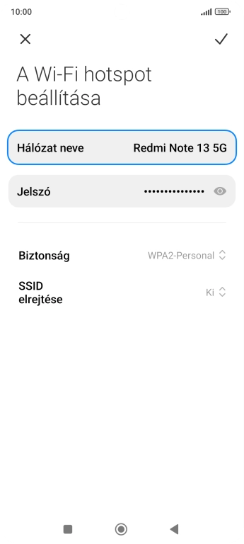 Válaszd a Biztonság lehetőséget.