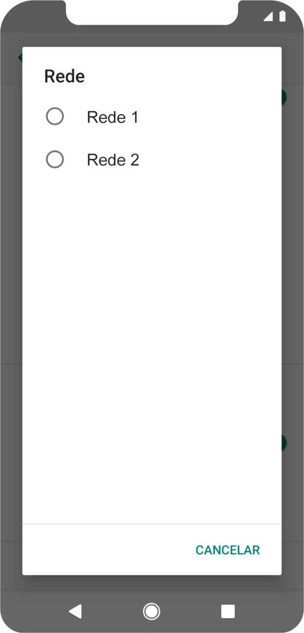 Prima a rede pretendida.