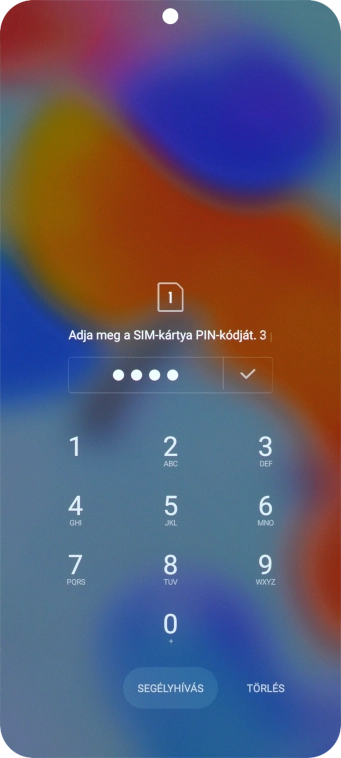Amennyiben a telefon kéri, írd be a PIN-kódodat, és kattints a jóváhagyás ikonra.