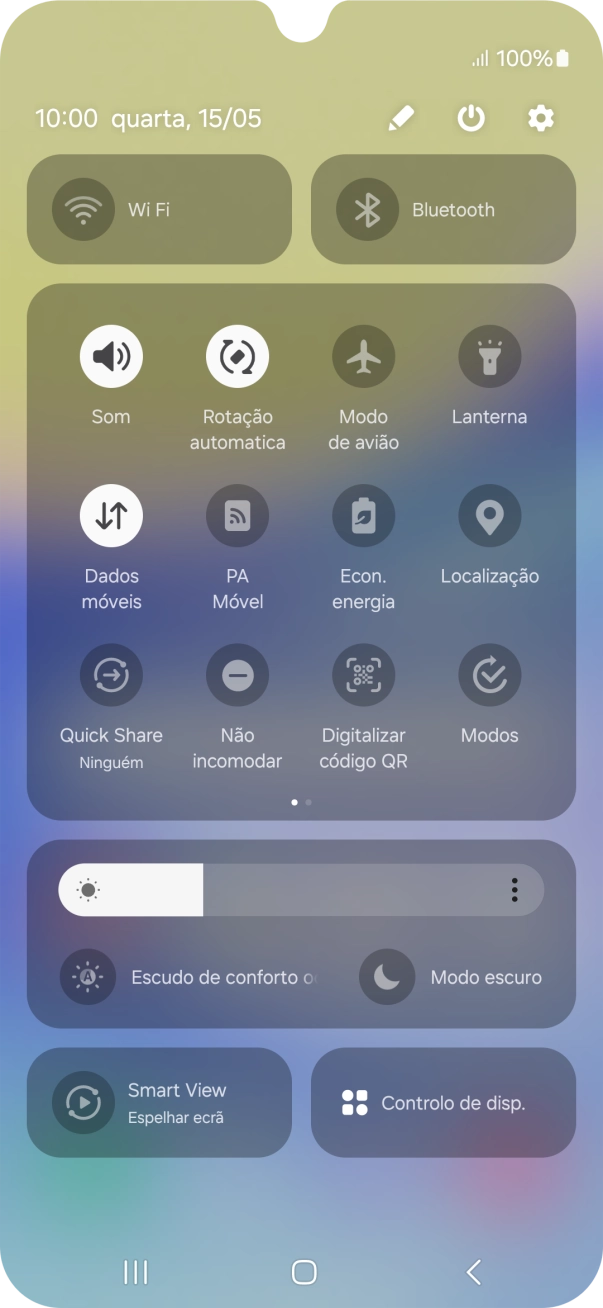 Prima o ícone de definições.