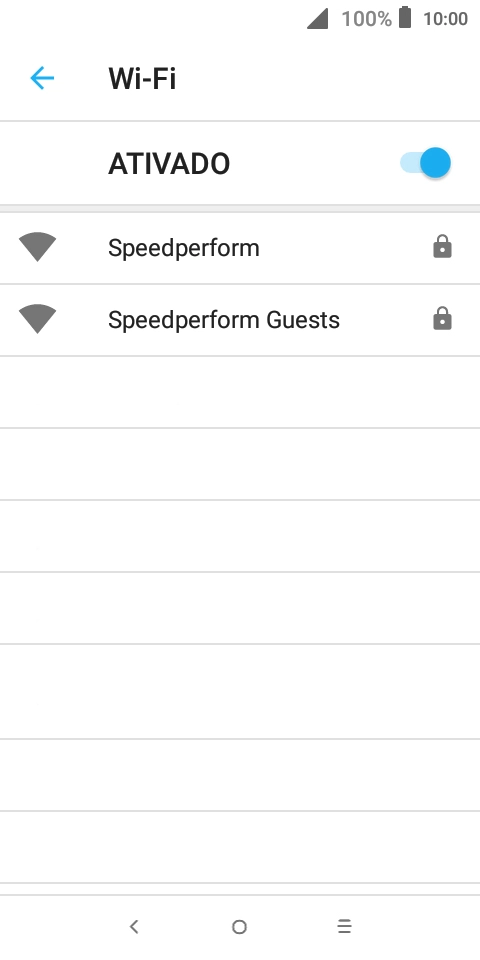 Prima a rede Wi-Fi pretendida.