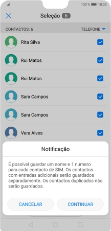 Prima CONTINUAR.