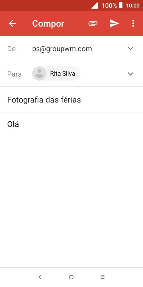 Prima o ícone de anexo.