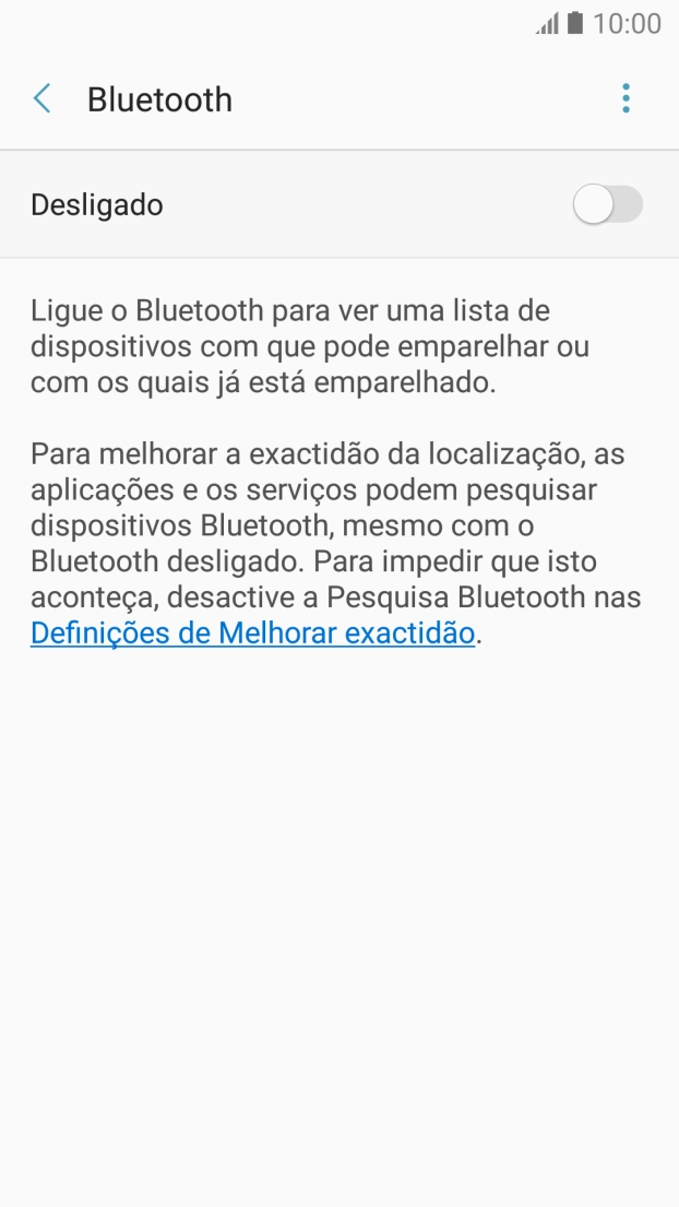 Prima o indicador para ativar a função.