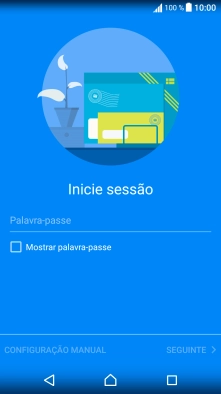 Prima o campo de escrita e introduza a password da sua conta de e-mail.