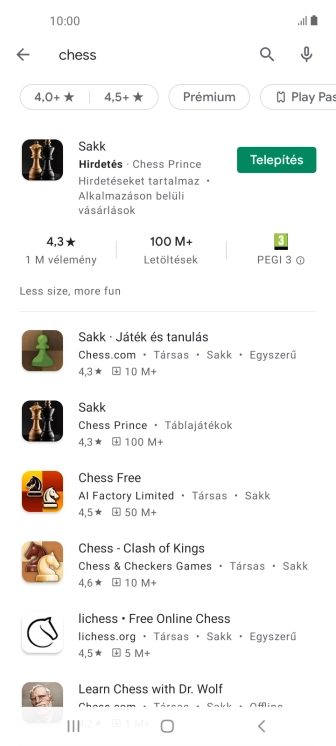 Kattints a kívánt alkalmazásra.