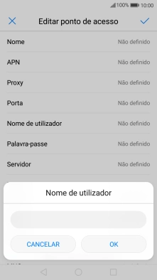 Introduza vodafone e prima OK.