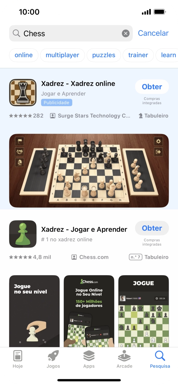 Prima a app pretendida.