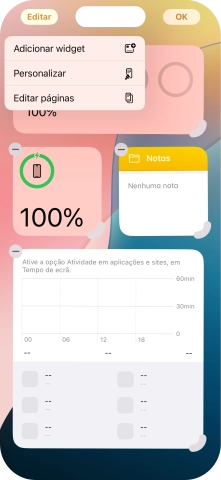 Prima Adicionar widget.