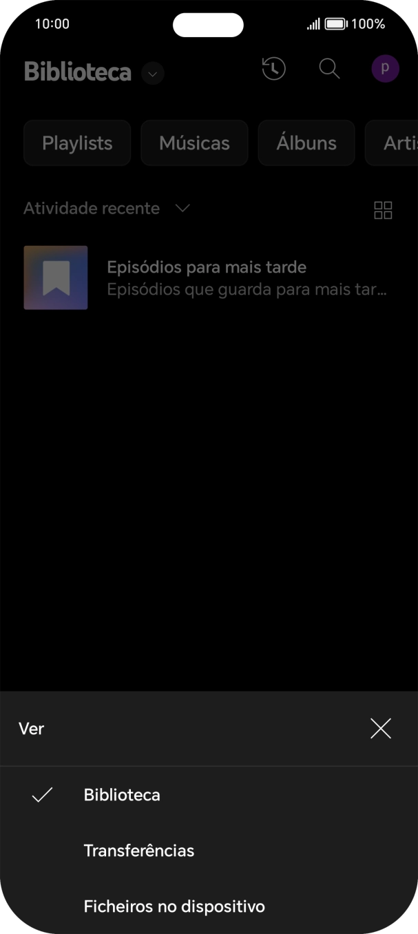 Prima a categoria pretendida e dirija-se ao ficheiro de música pretendido.