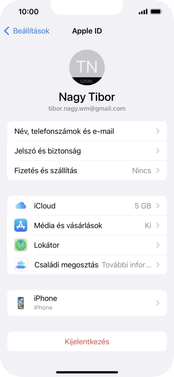 Húzd az ujjad felfelé a kijelző aljáról, hogy visszatérj a kezdőképernyőhöz.