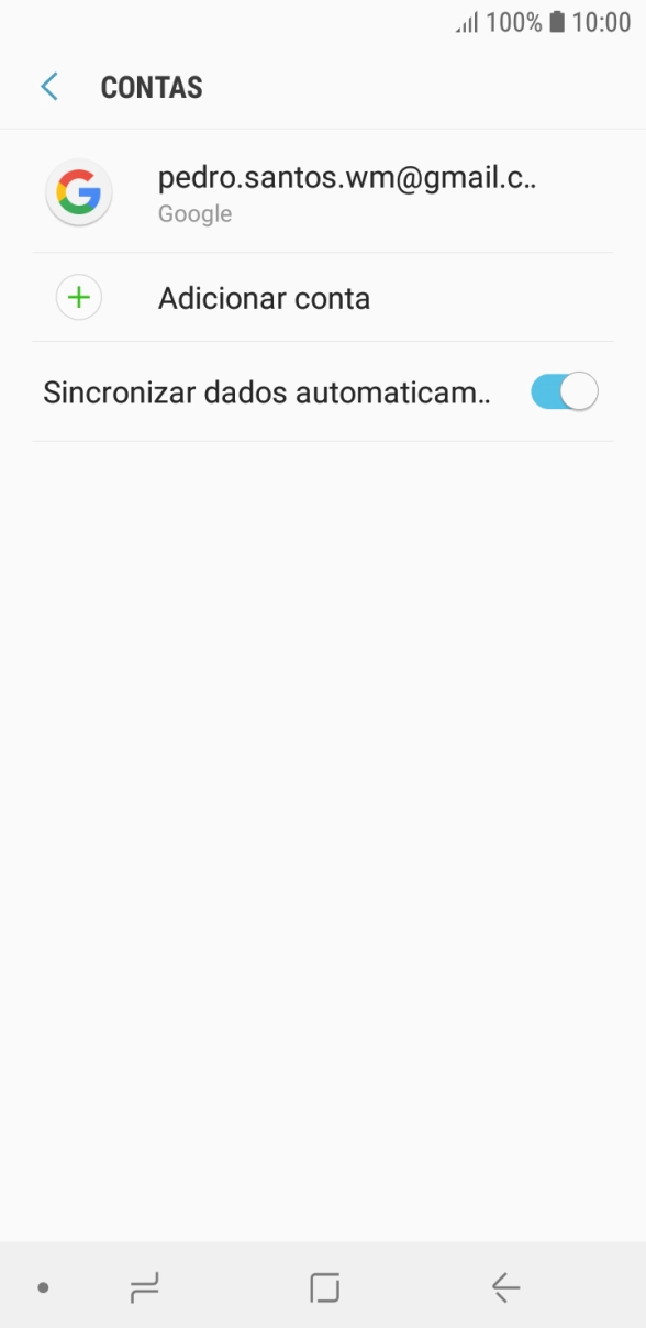 Prima Adicionar conta.