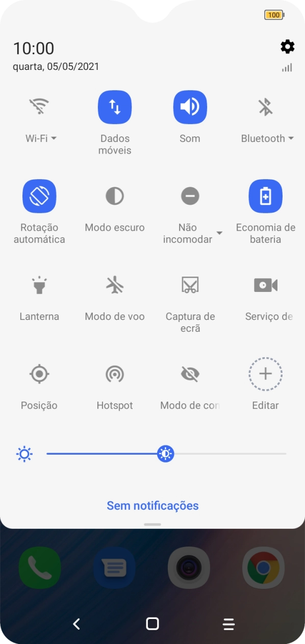 Prima a tecla de início para terminar e voltar ao ecrã inicial.