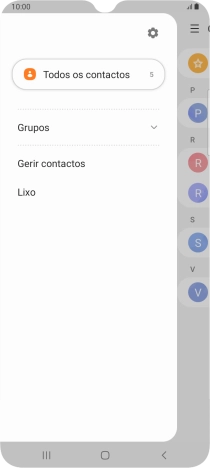 Prima Gerir contactos.