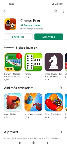 A befejezéshez, és ahhoz, hogy visszatérhess a főképernyőhöz, nyomd meg a főgombot.